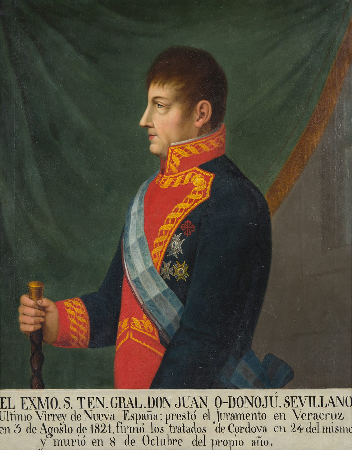 Juan O'Donojú, último jefe político superior de la Nueva España. Retrato de pintor no identificado, siglo XIX.